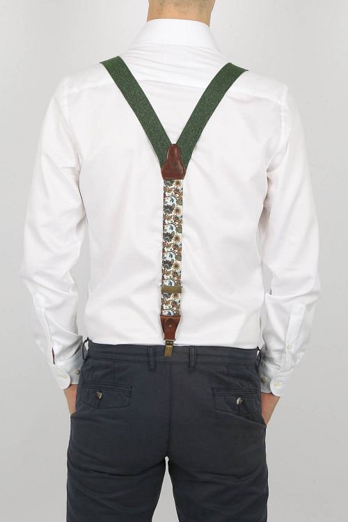 Sir Redman Lyxiga Essential Suspenders Mörkgrön Model / Achterkant