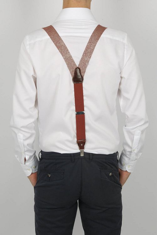 Sir Redman Suspenders Combi Pack Sposo Stiloso Burgundy Model / Achterkant