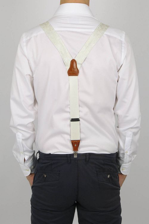 Sir Redman Szelki Wedding Combi Pack Festive Leaves Off-white Model / Achterkant