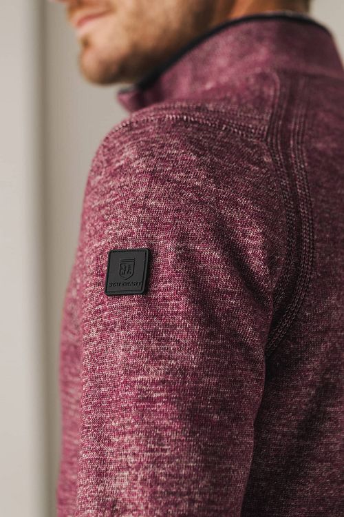 State Of Art Half Zip Pullover Rot Model / Detail