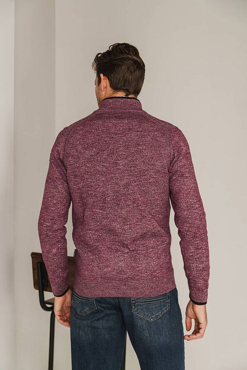 State Of Art Halv Zip Trøje Rød Model / Achterkant