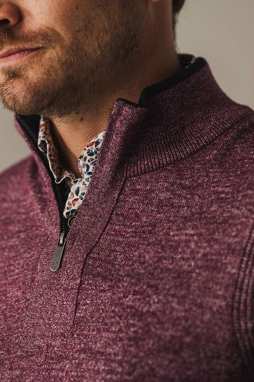 State Of Art Half Zip Pullover Red Model / Detail