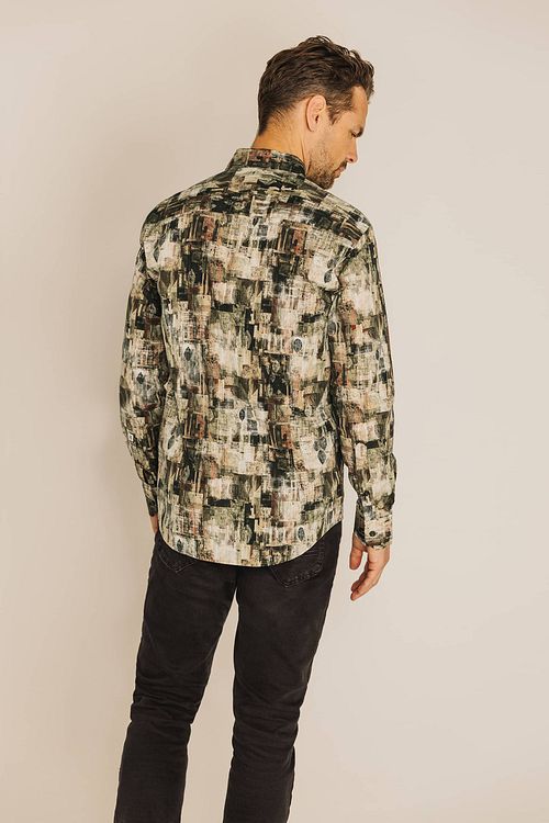 State Of Art Skjorte Print Multifarvet Model / Achterkant