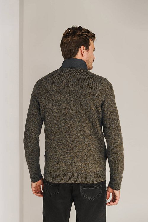 State Of Art Vest Glidelås Struktur Brun Model / Achterkant