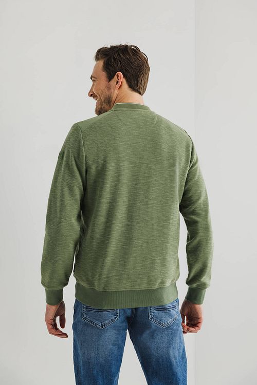 State of Art-veste med lynlås i grøn Model / Achterkant