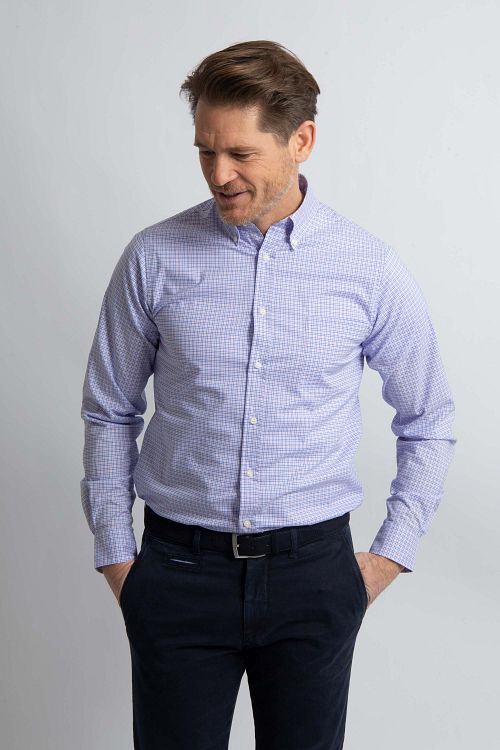Camisa a cuadros Steppin' Out azul y rojo Model / Voorkant