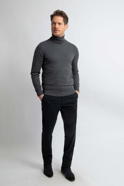 Steppin' Out Coltrui Cotton Cashmere Antraciet Model / Voorkant