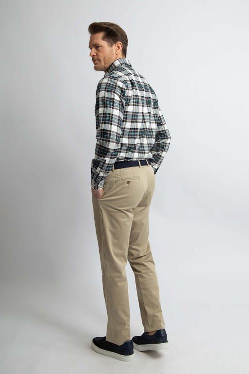Steppin' Out Flanel Hemd Ruit Zwart Groen Model / Achterkant