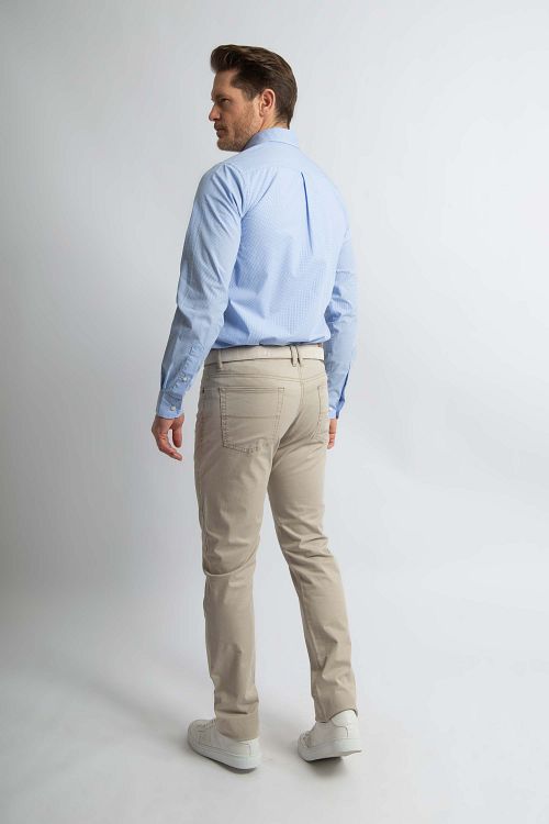 Steppin' Out Hemd Mini Karos Hellblau Model / Achterkant