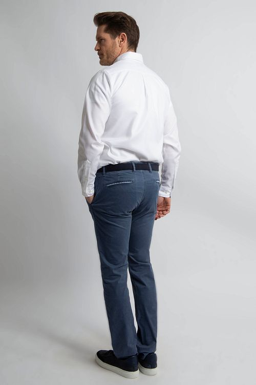 Steppin' Out Overhemd Twill Wit Model / Achterkant