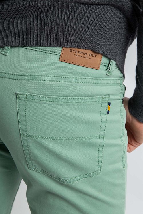 Pantaloni Steppin' Out 5 tasche Johnson Sage Model / Detail