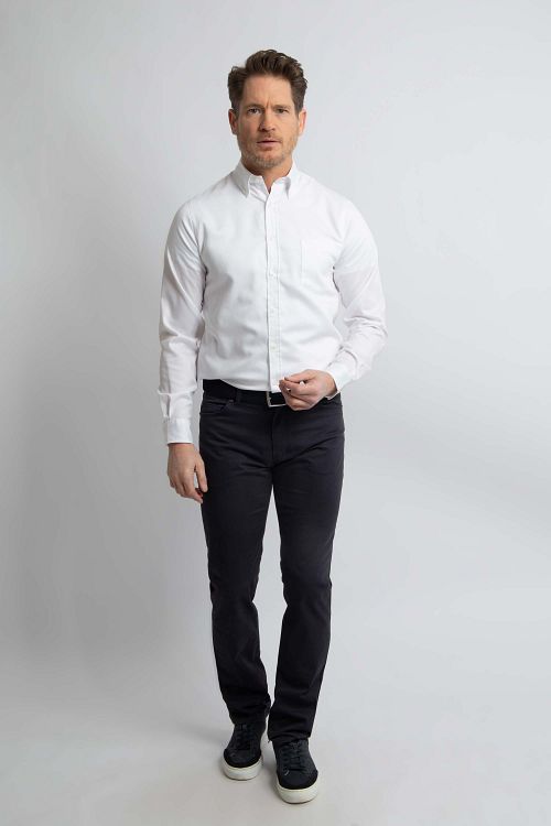Steppin' Out Shirt Dobby White Model / Voorkant