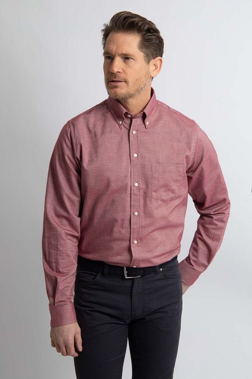 Steppin' Out Skjorta Twill Röd Model / Voorkant