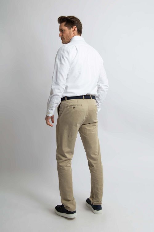 Steppin' Out Skjorta Oxford Vit Model / Achterkant