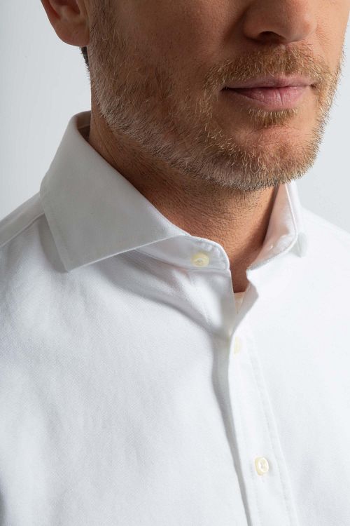 Steppin' Out Skjorte Oxford Hvit Model / Detail