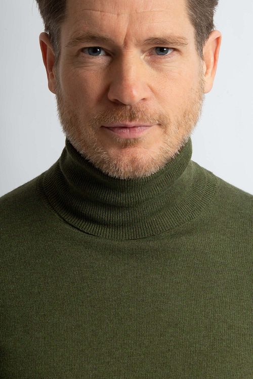 Steppin' Out Trøje i Bomuld og Cashmere i Oliven Product / Detail