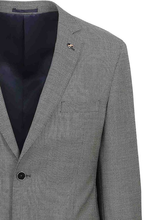 Suitable Anzug Lucius Birdseye Wolle Grau Product / Detail