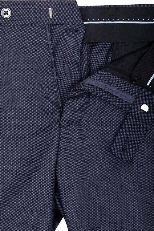 Suitable Anzug Lucius Birdseye Wolle Dunkelblau Product / Detail