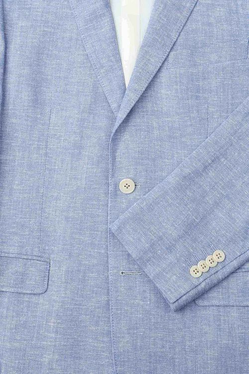 Suitable Blazer Linnen Panama Lichtblauw Product / Detail