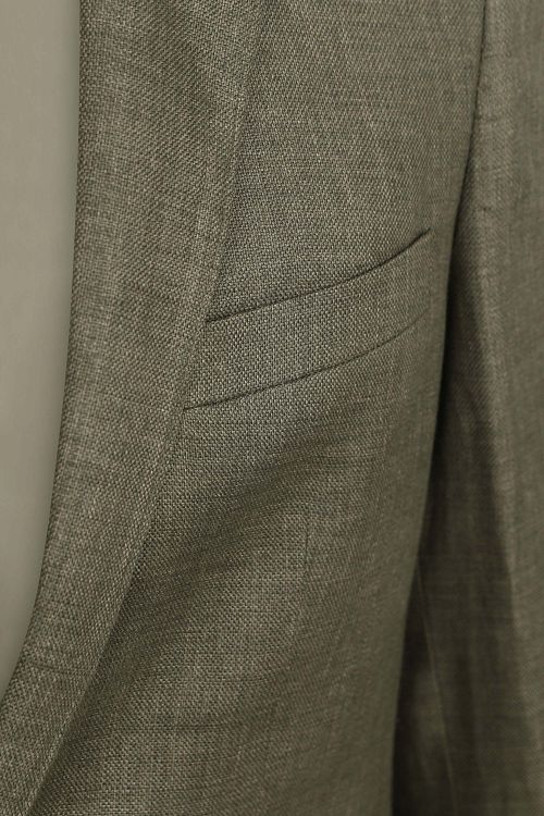 Suitable Blazer Linnen Panama Olijfgroen Product / Detail