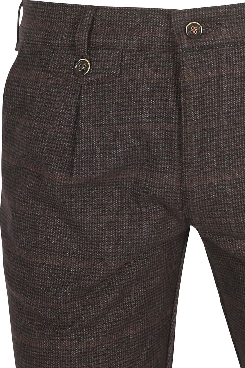 Suitable Chino Pico Pleat Ruiten Bruin Product / Detail