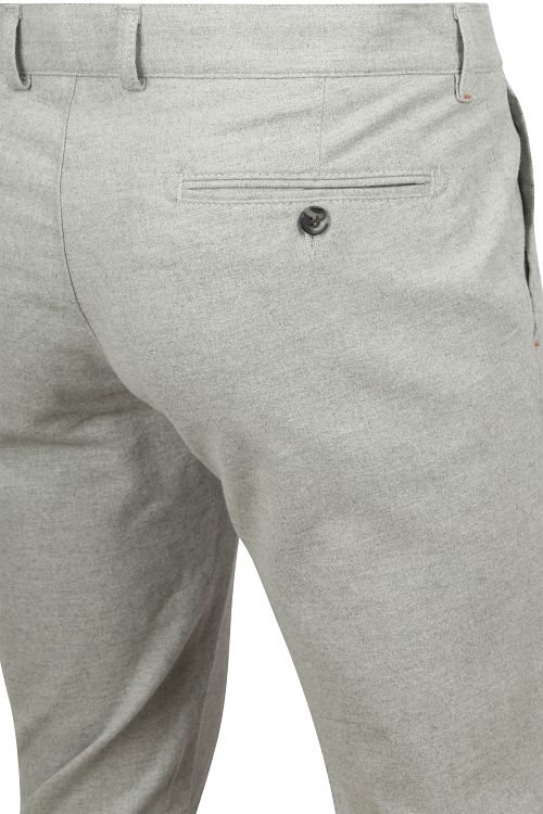 Suitable Chino Pico Pleat Flanel Ljusgrå Product / Detail