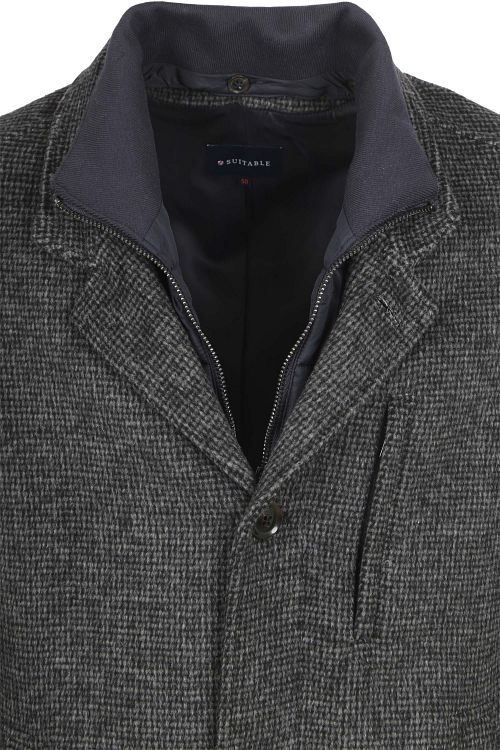 Suitable Caleb Coat Wool Blend Navy Product / Detail