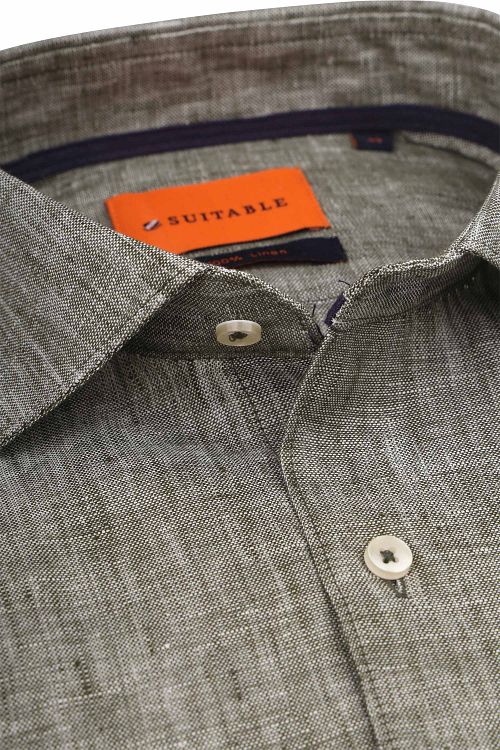 Camicia in lino Suitable verde Product / Detail