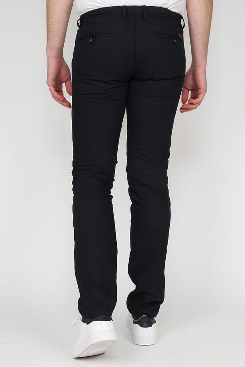 Suitable Chino Mørkeblå Mønster Model / Achterkant