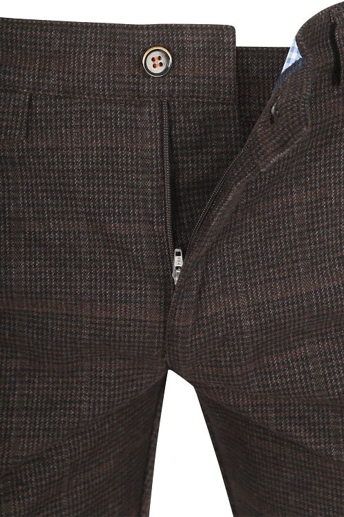 Suitable Chino Pico Pleat Ruiten Bruin Product / Detail