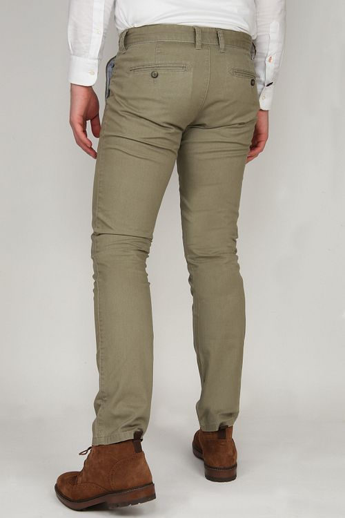 Suitable Chino Sartre Donkergroen Model / Achterkant
