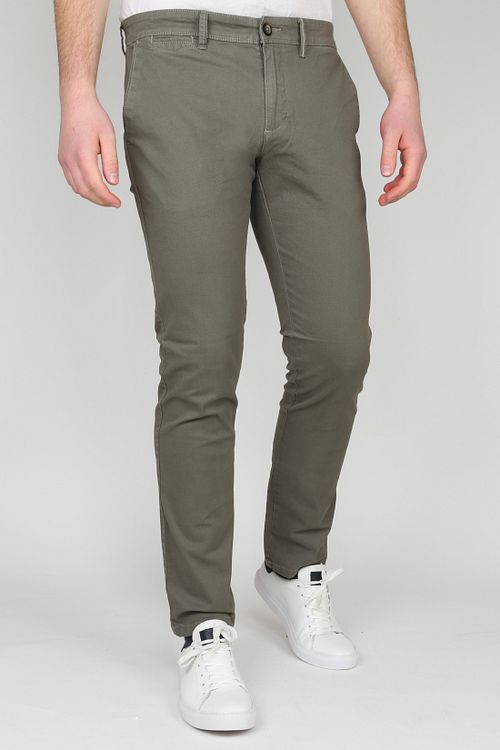 Suitable Chino Sartre Oliven Model / Voorkant