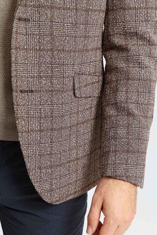 Suitable Colbert Heleen Marron A Carreaux Model / Detail