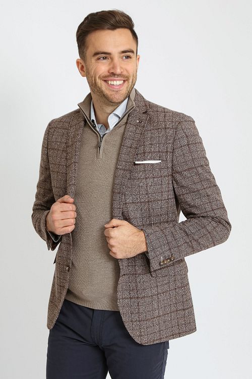 Suitable Colbert Heleen Ruit Bruin Model / Voorkant met Bram