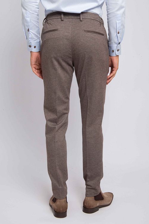 Suitable Das Pantalon Pied de Poule Bruin Model / Achterkant