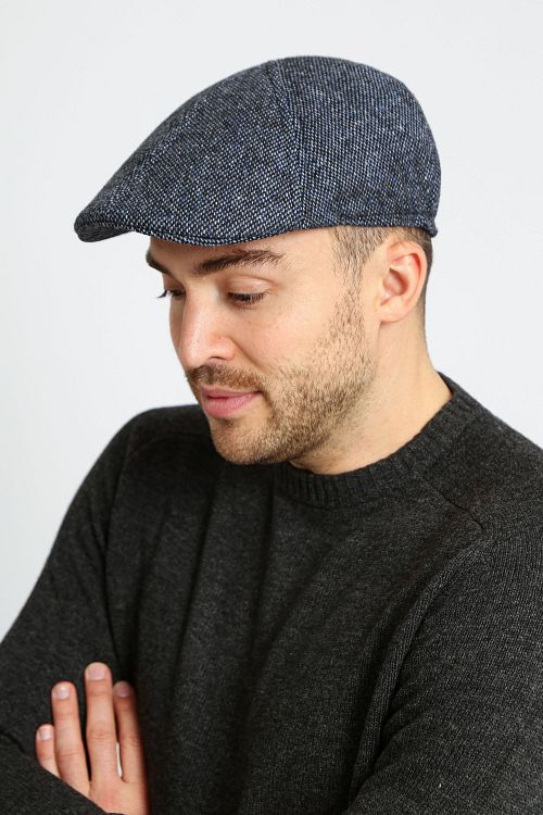 Suitable Flat Cap Marineblå Model / Voorkant