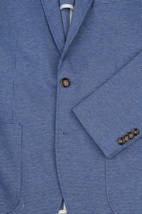 Suitable Giacca sartoriale Face Print Jeans Blu Product / Detail