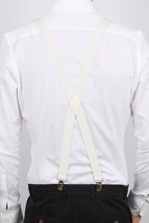 Suitable Hosenträger X-Modell Weiß Product / Achterkant