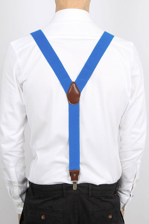 Suitable Luxe Bretellen Denim Blauw Model / Achterkant