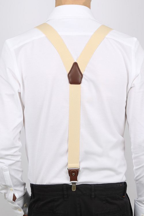 Suitable Luxe Bretels Ecru Model / Achterkant