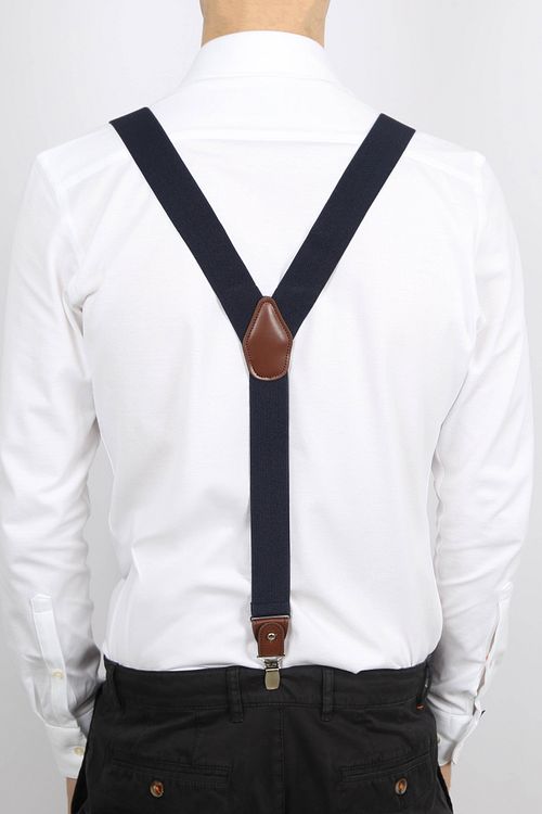 Suitable Luxe Bretels Navy Model / Achterkant