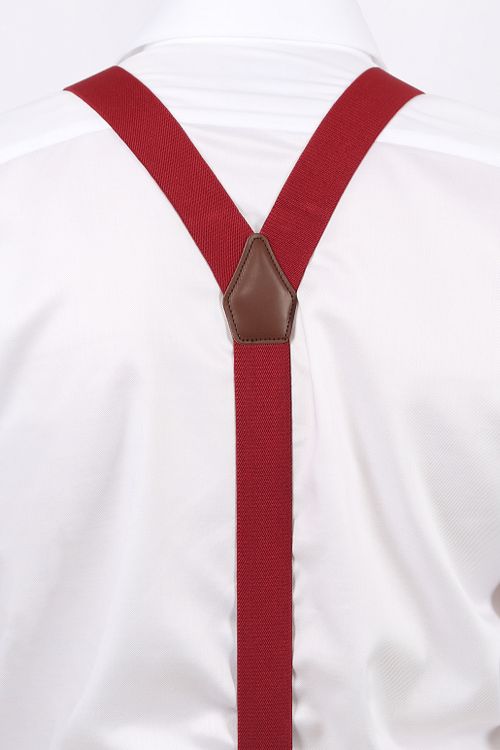 Suitable Lyxiga Röda Suspendrar Model / Achterkant