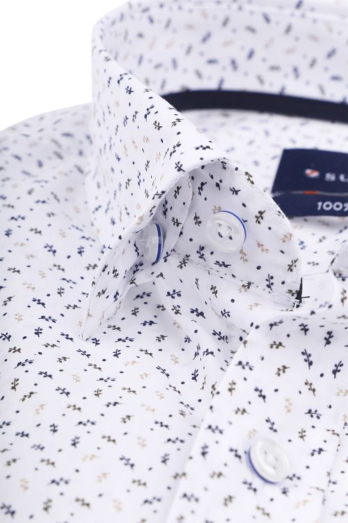 Suitable Overhemd Leaf Print wit Product / Detail