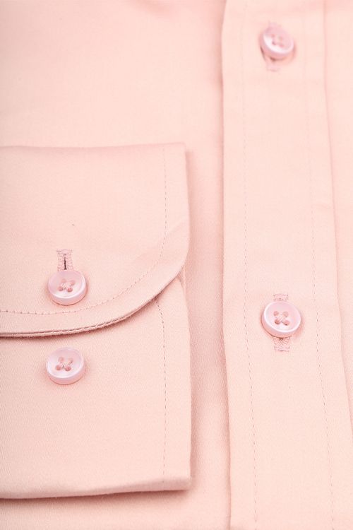 Suitable Satin Stretch Overhemd Roze Product / Detail