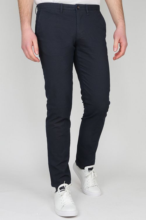 Suitable Pantalon Chino Sartre Bleu Foncé Model / Voorkant