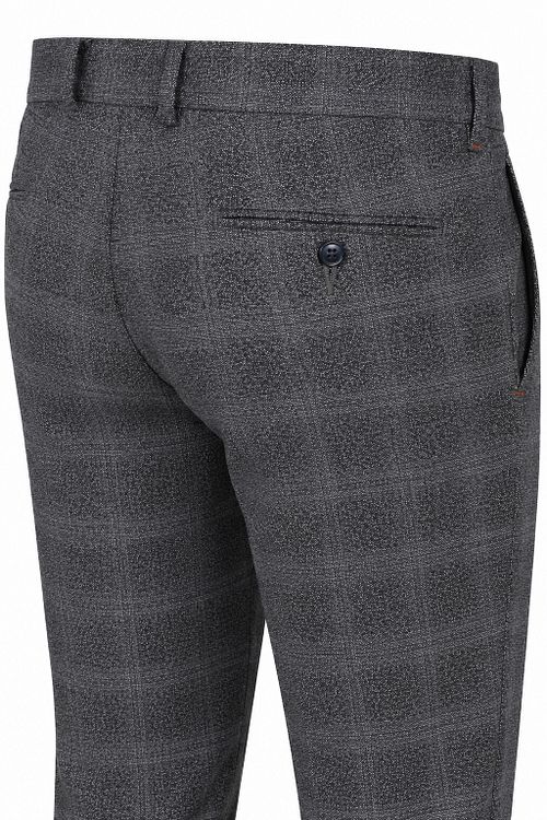 Suitable Pico Chino Pleat Check Grey Product / Detail