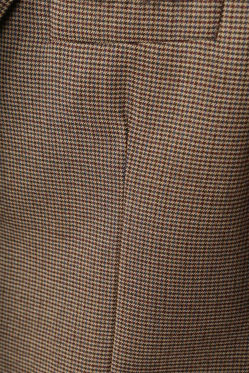 Suitable Pied De Poule Colbert Laine Marron Product / Detail