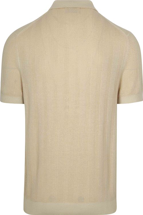 Suitable Knitted Jacquard Polo Shirt Sand