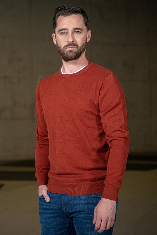 Suitable Respect Oini Pullover O-Ausschnitt Rost Model / Voorkant