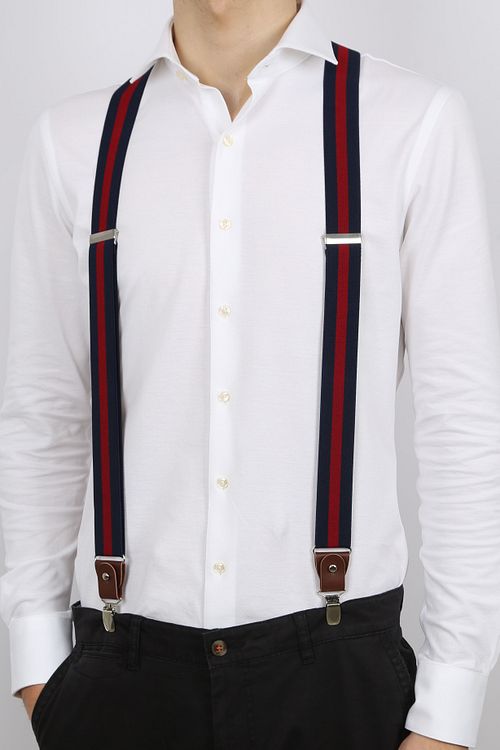 Suitable Luksus Seler Navy Stribe Rød Model / Voorkant